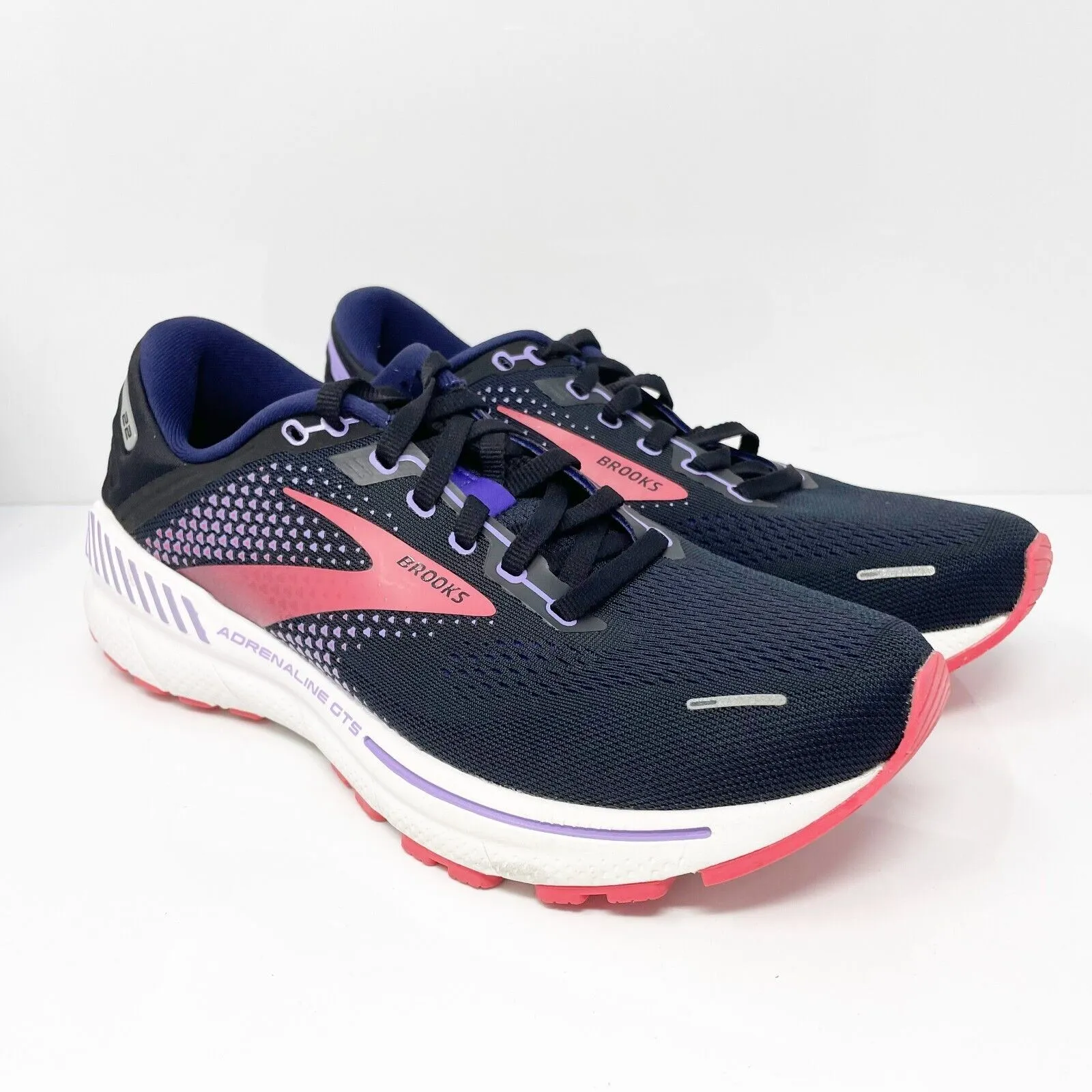 Brooks Womens Adrenaline GTS 22 1203531B080 Blue Running Shoes Sneakers Size 9 B