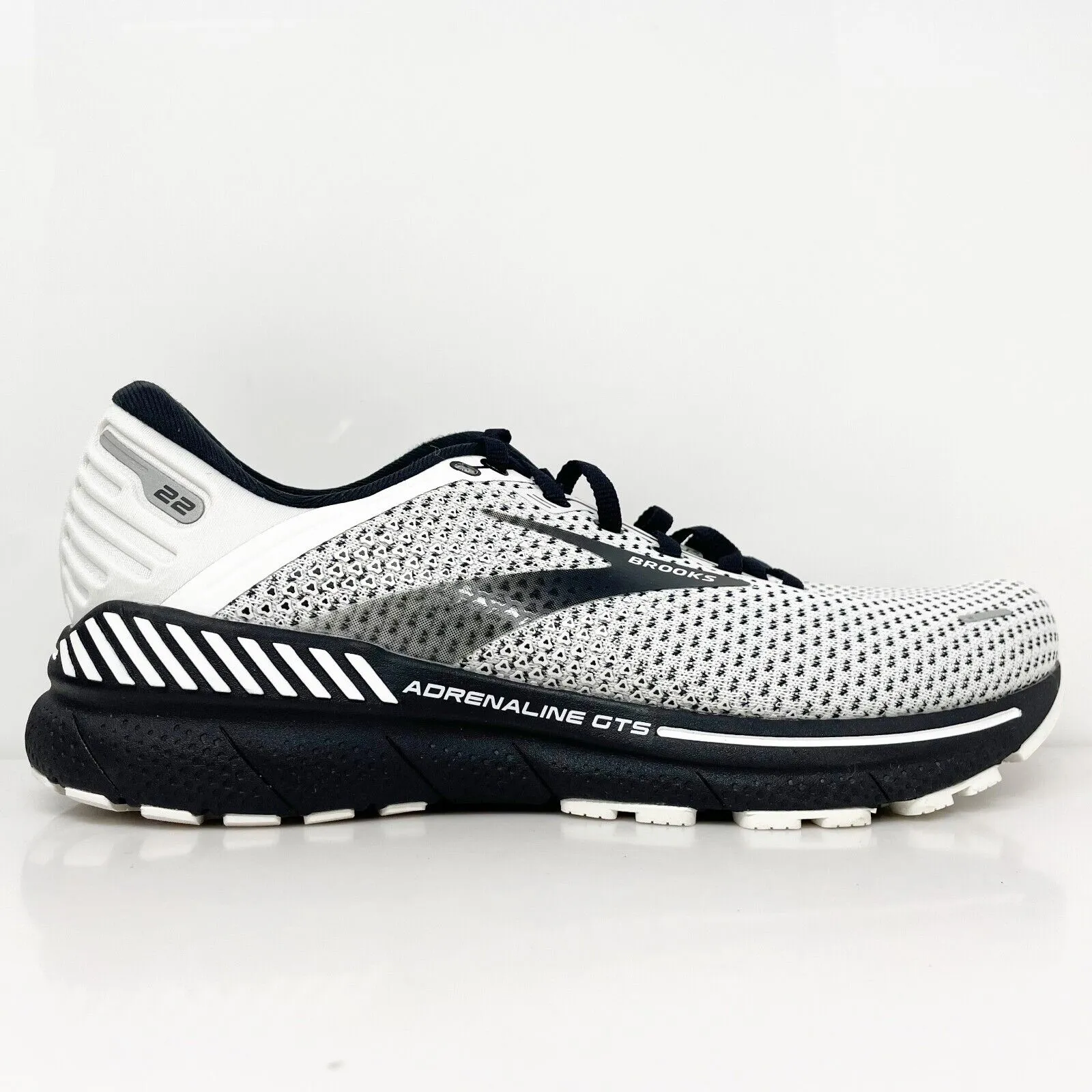 Brooks Womens Adrenaline GTS 22 1203531B135 White Running Shoes Sneakers 10.5 B