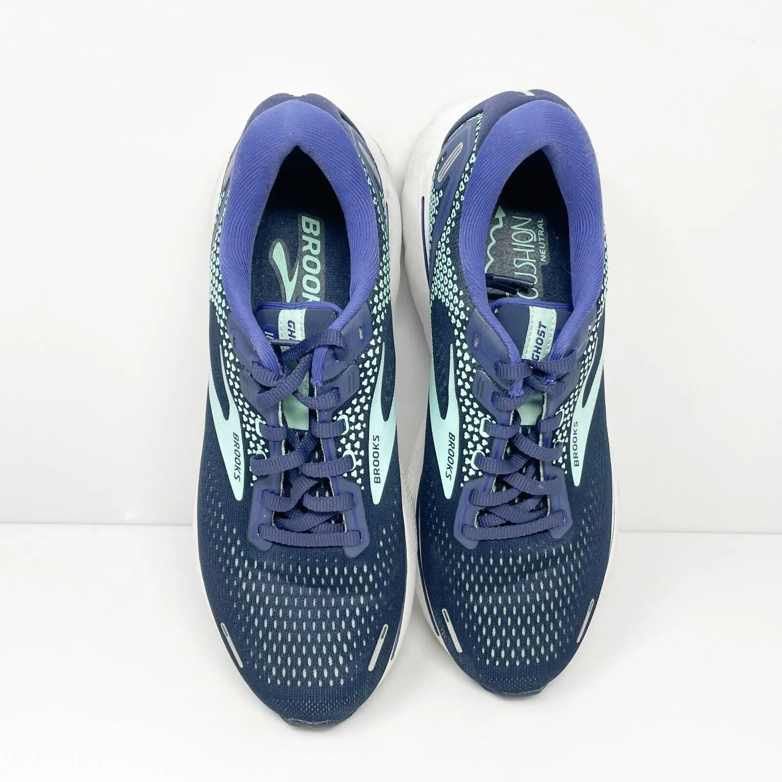 Brooks Womens Ghost 14 1203561B446 Blue Running Shoes Sneakers Size 9 B