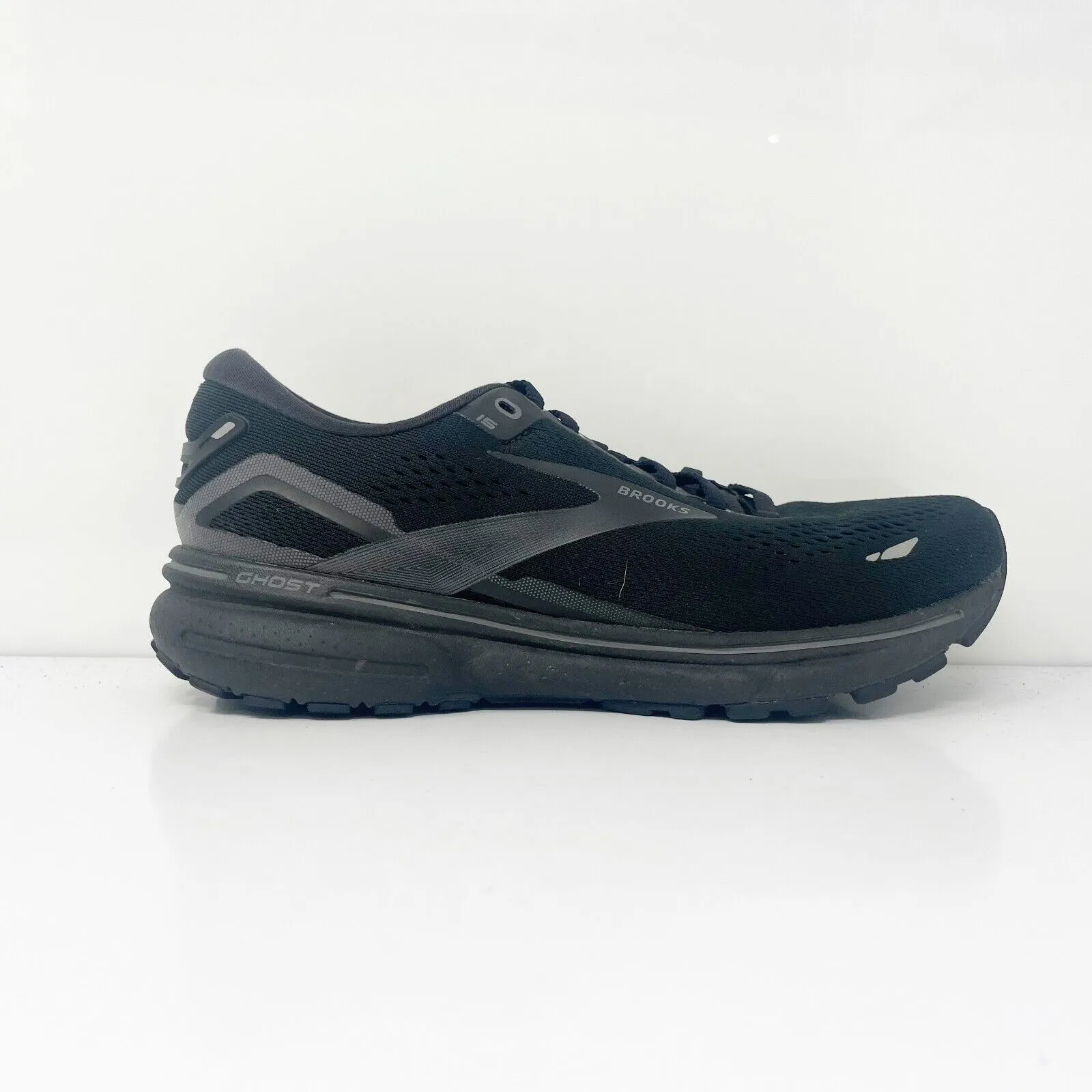 Brooks Womens Ghost 15 1203801B020 Black Running Shoes Sneakers Size 7.5 B