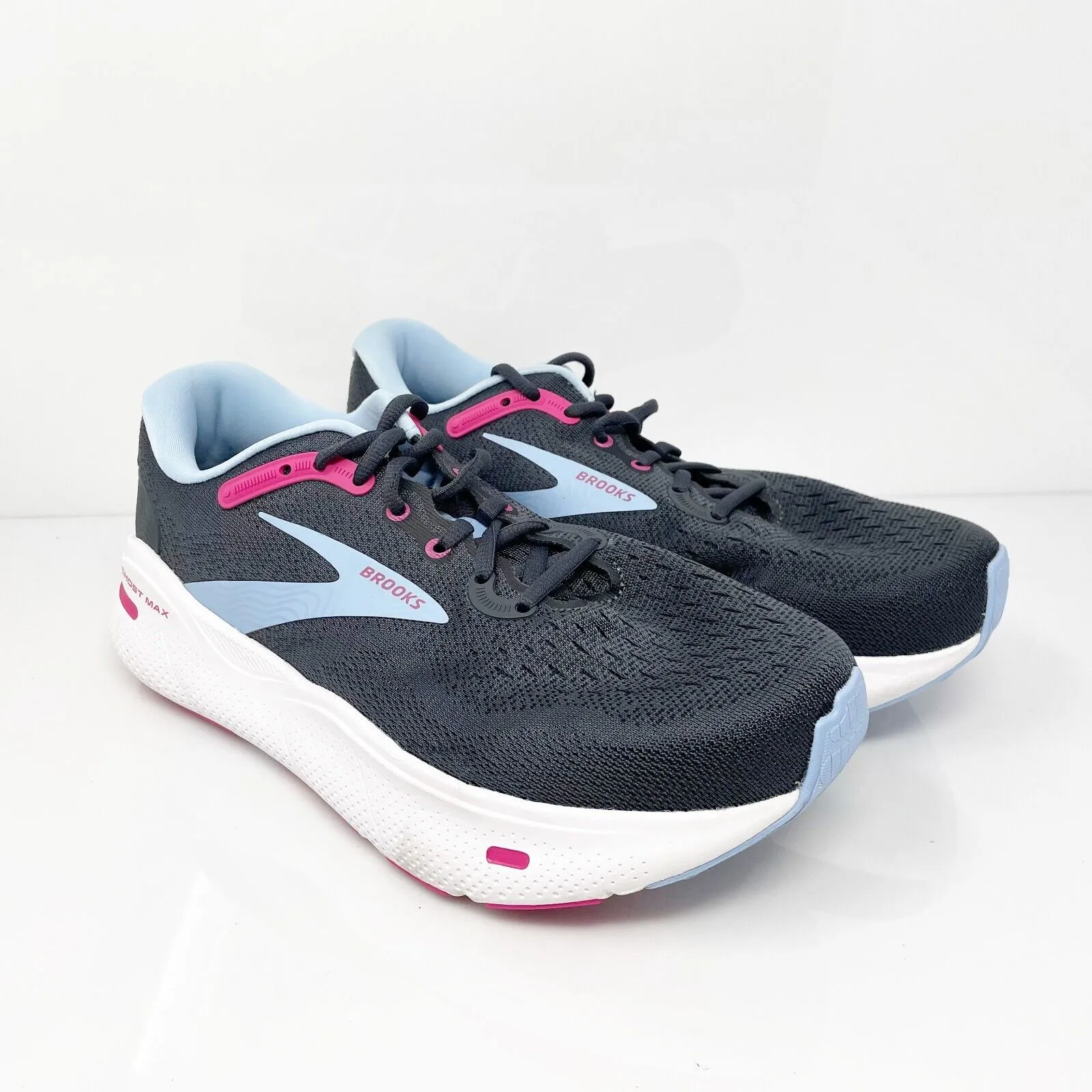 Brooks Womens Ghost Max 1203952E082 Black Running Shoes Sneakers Size 9.5 EE