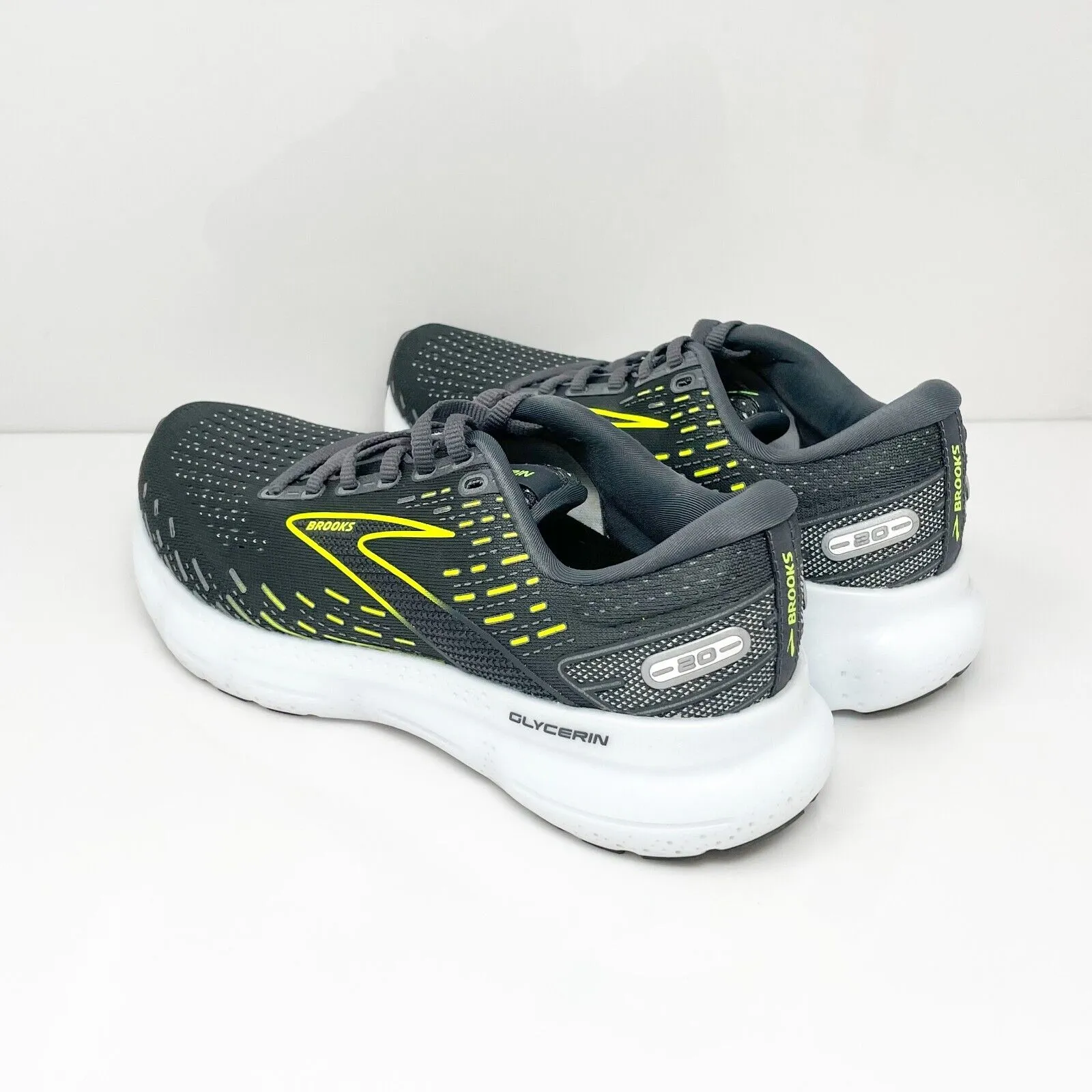 Brooks Womens Glycerin 20 1203691B047 Black Running Shoes Sneakers Size 8 B