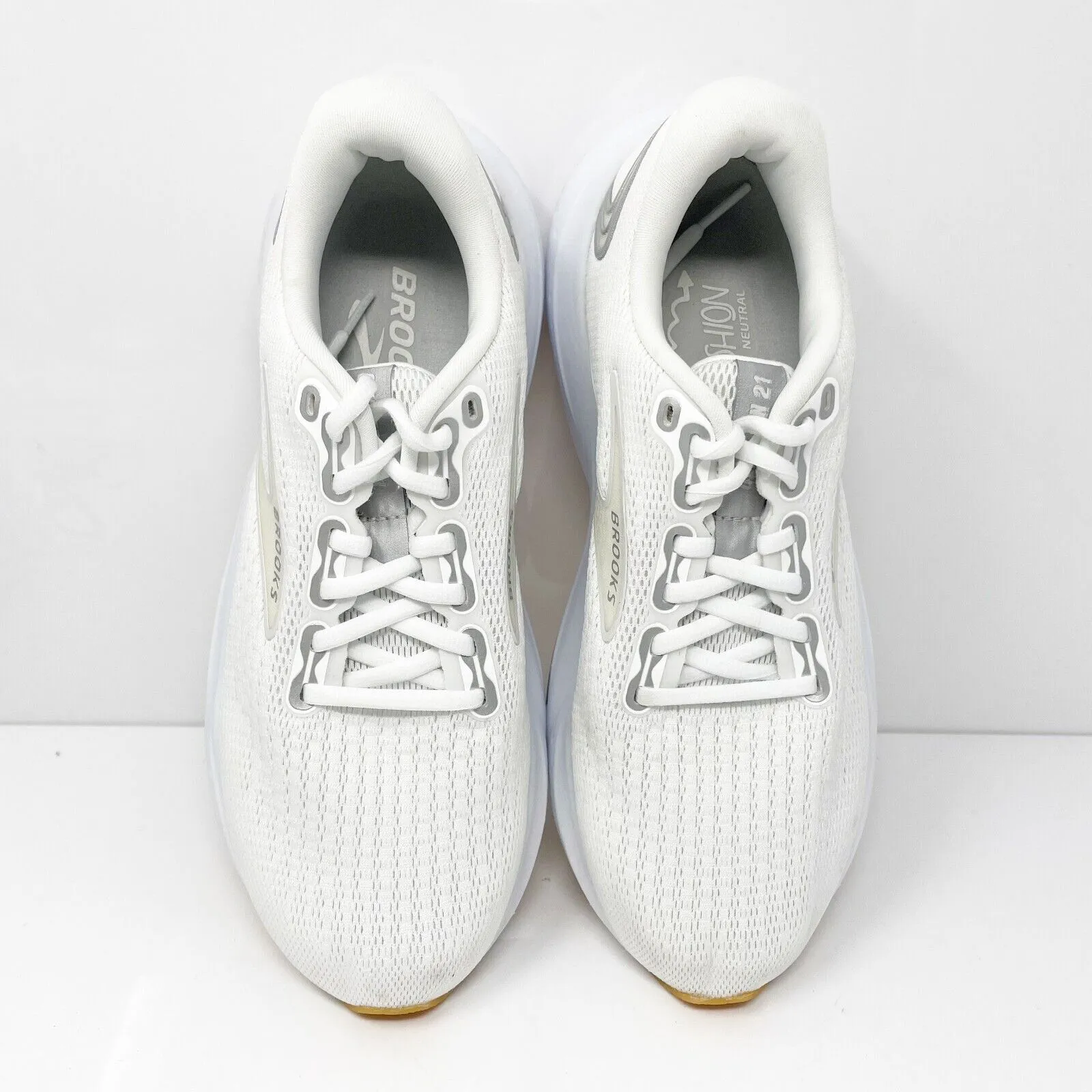 Brooks Womens Glycerin 21 1204081B114 White Running Shoes Sneakers Size 9 B