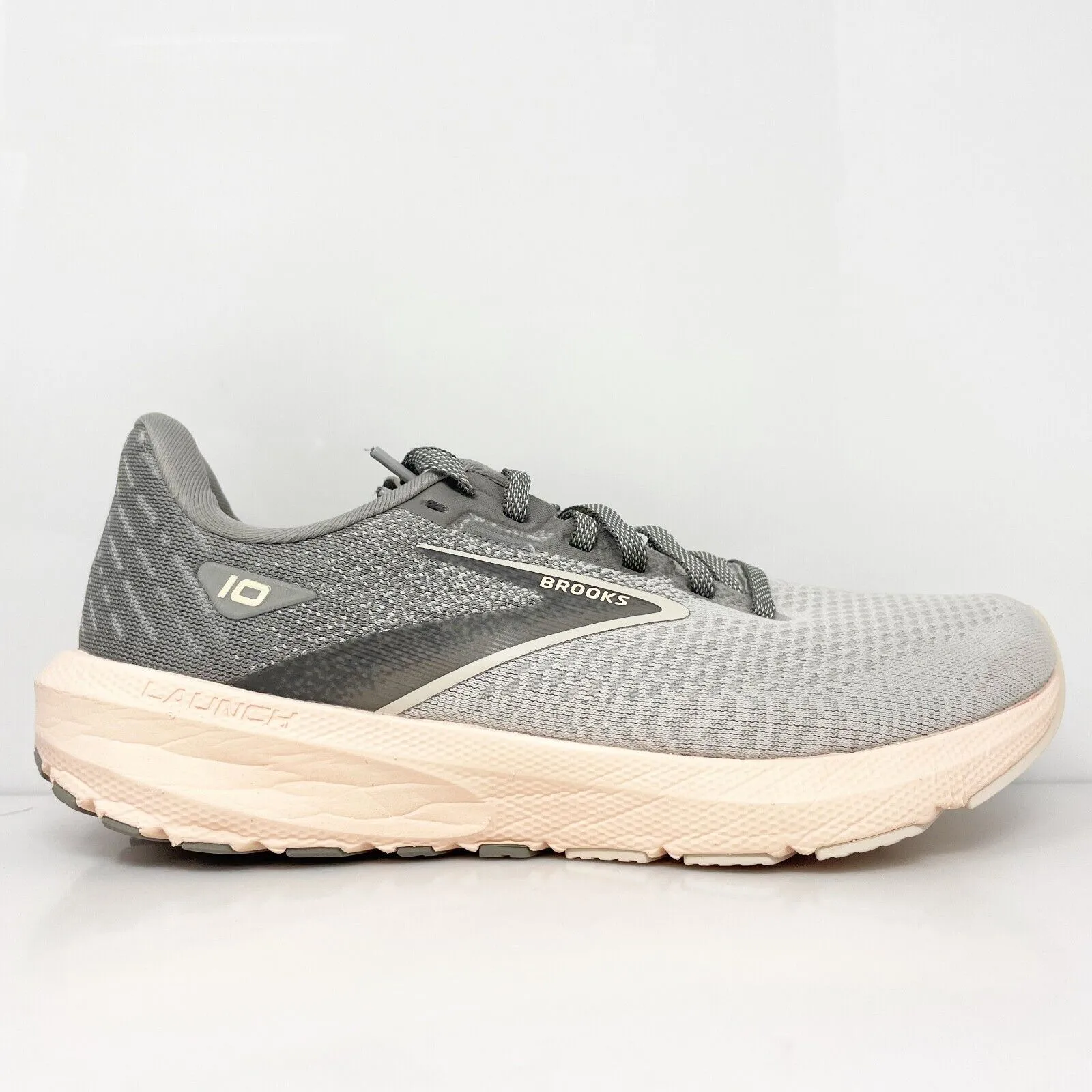 Brooks Womens Launch 10 1203981B179 Gray Running Shoes Sneakers Size 7.5 B