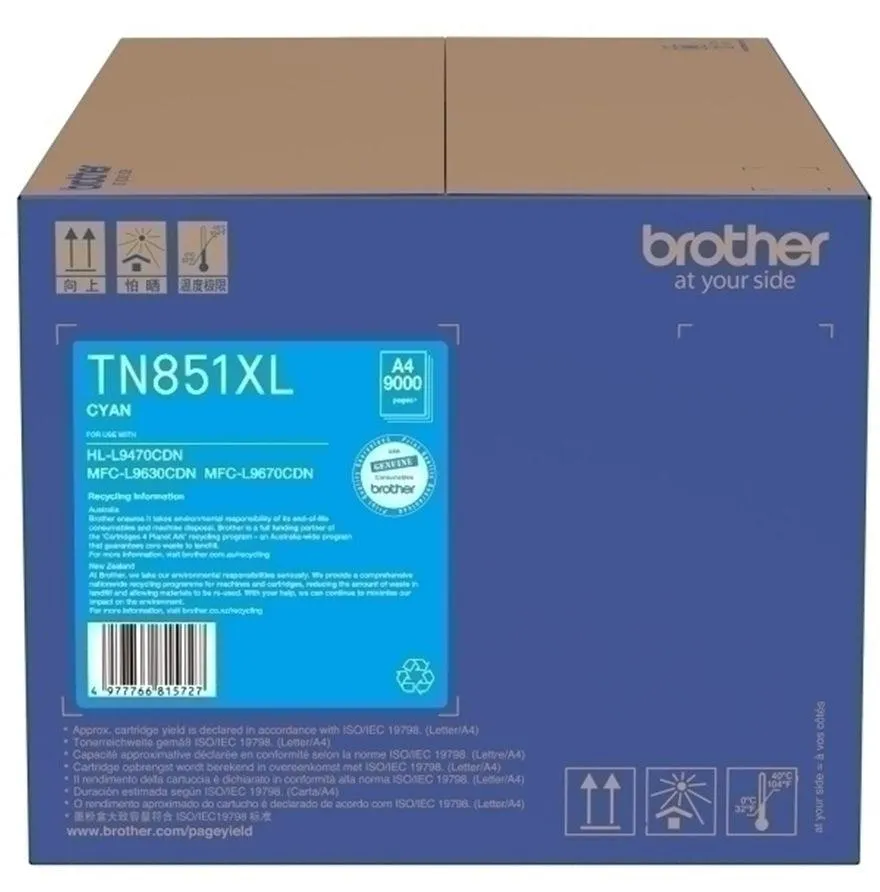 Brother TN851XL Toner Ink Cartridge Cyan Original Genuine TN-851XLC