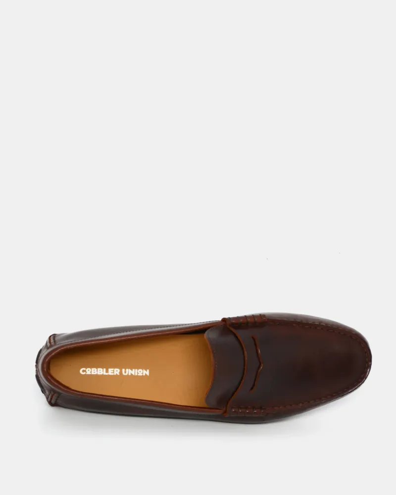 Brown Leather Driving Shoes