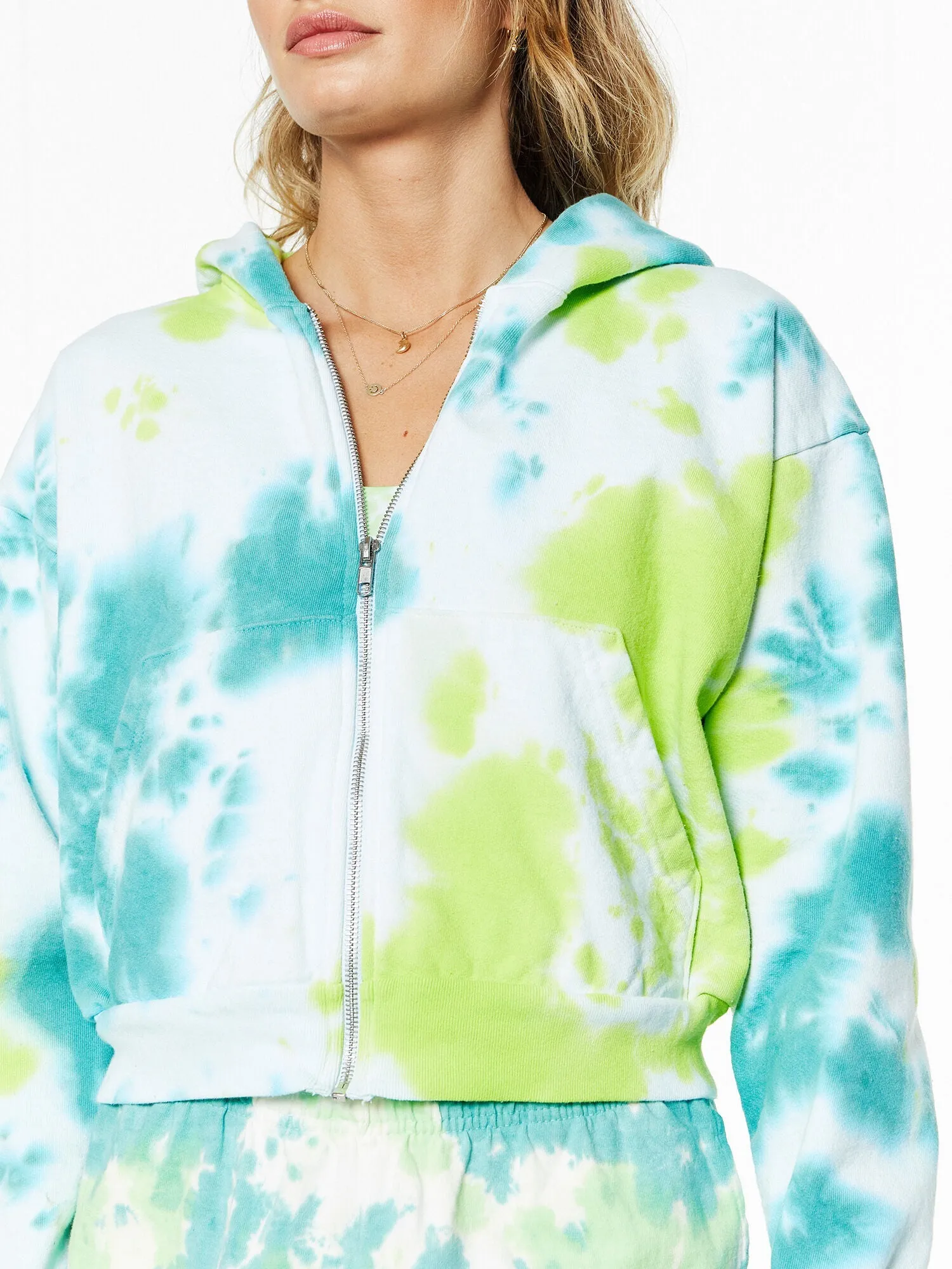 By My Grace | Cropped Zip Up Hoodie | Tie-Dye