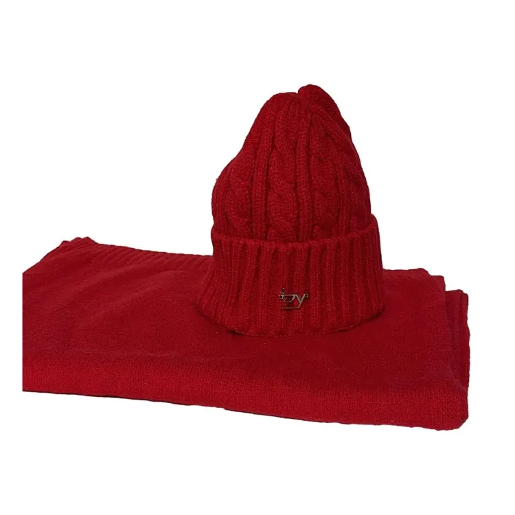 Byblos 242852 Set Cappello Invernale e Sciarpa Red