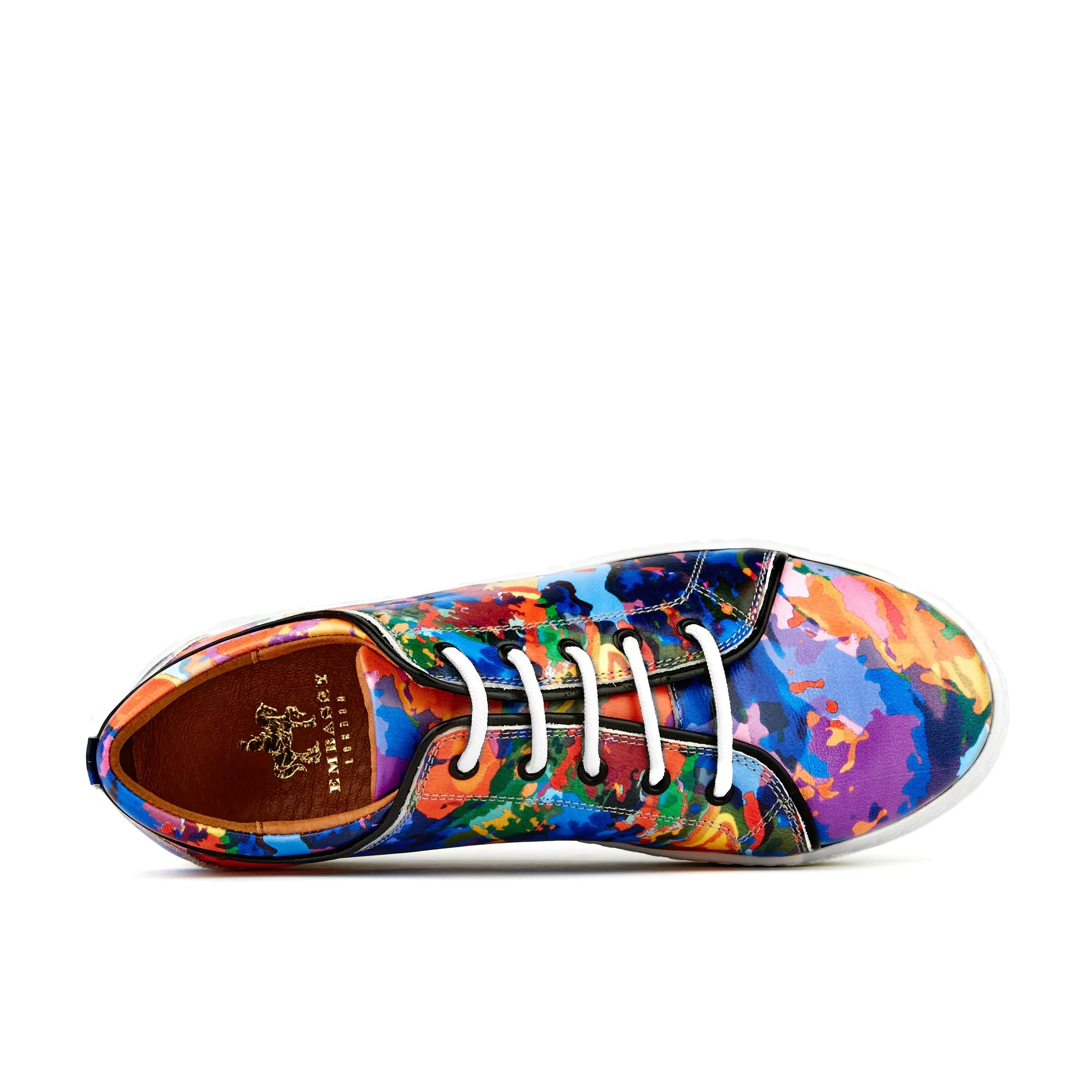 CAMILA  SUMMER MULTI - Women's white sole trainers in eye catching soft leather