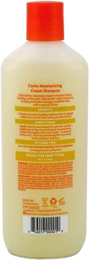 Cantu Shea Butter Moisturizing Cream Shampoo, 13.5oz (400ml)