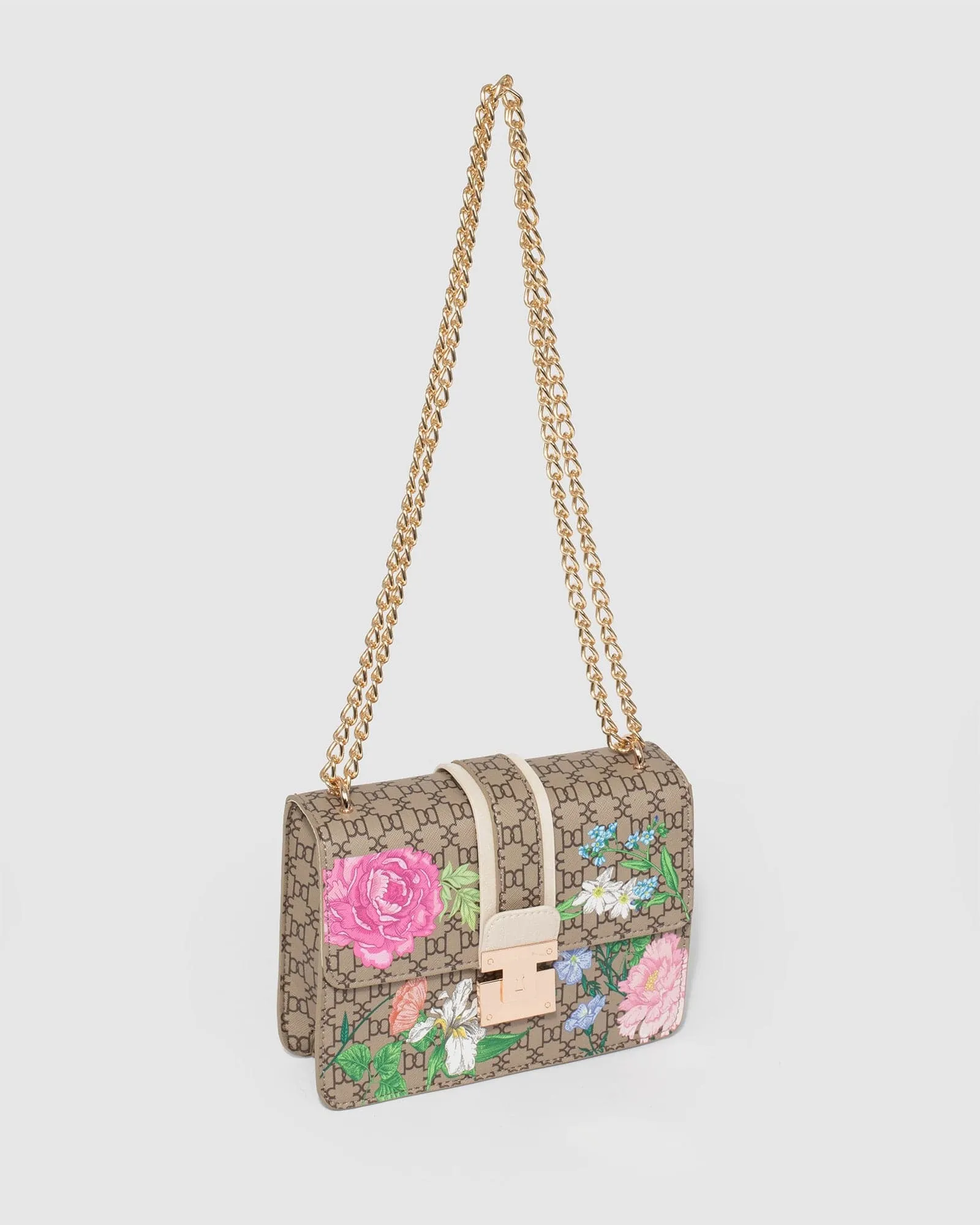 Cara Mono Print Crossbody Bag