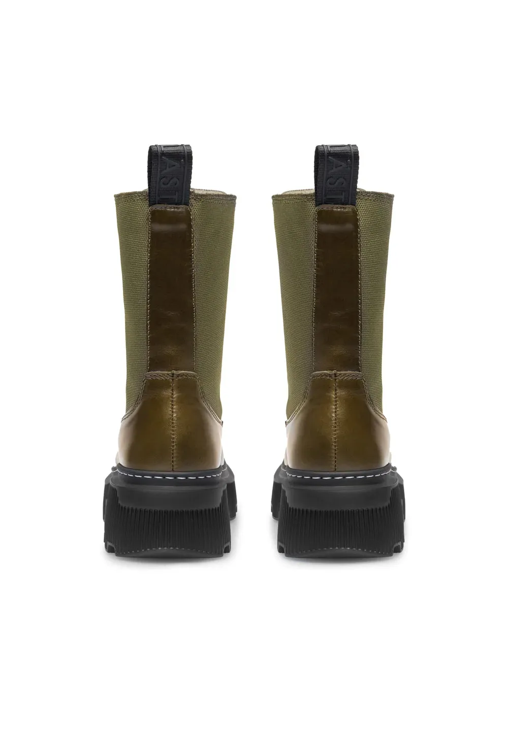 Caroline Leather/Textile Warm lining Boots Olive