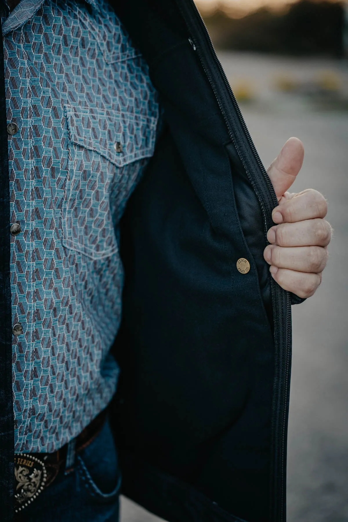 'Cash' Men's CINCH Bonded Black Jacket (M Only)