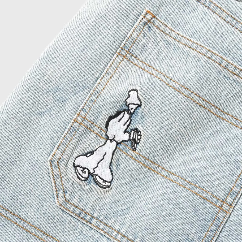 Cash Only - Aleka Denim Cargo Jeans - Light Wash