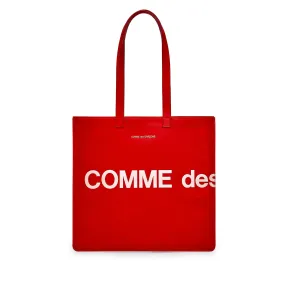 CDG WALLET  Huge Logo Tote Bag Red SA9001HL 