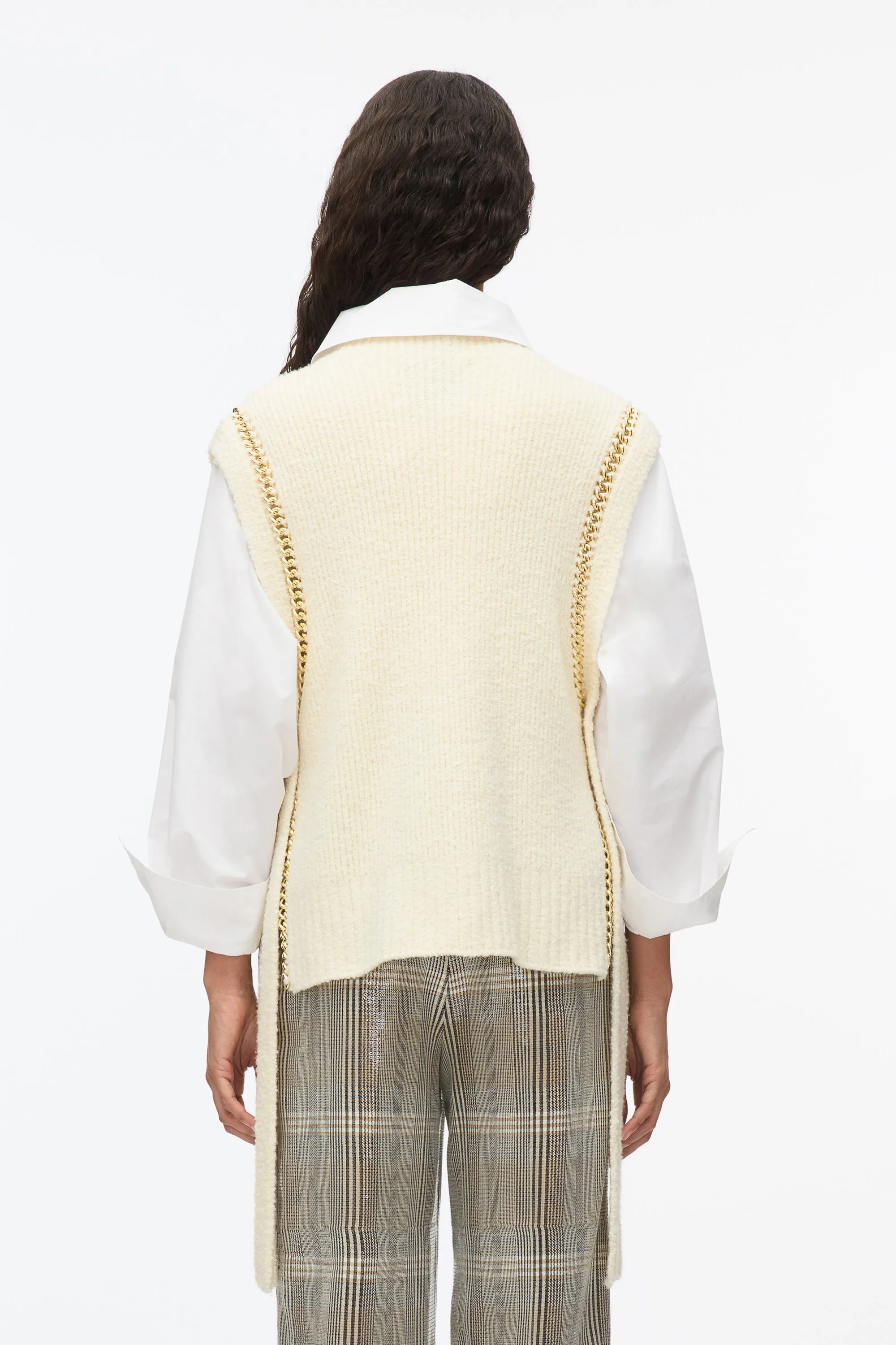 Chainlink Bouclé Mockneck Vest
