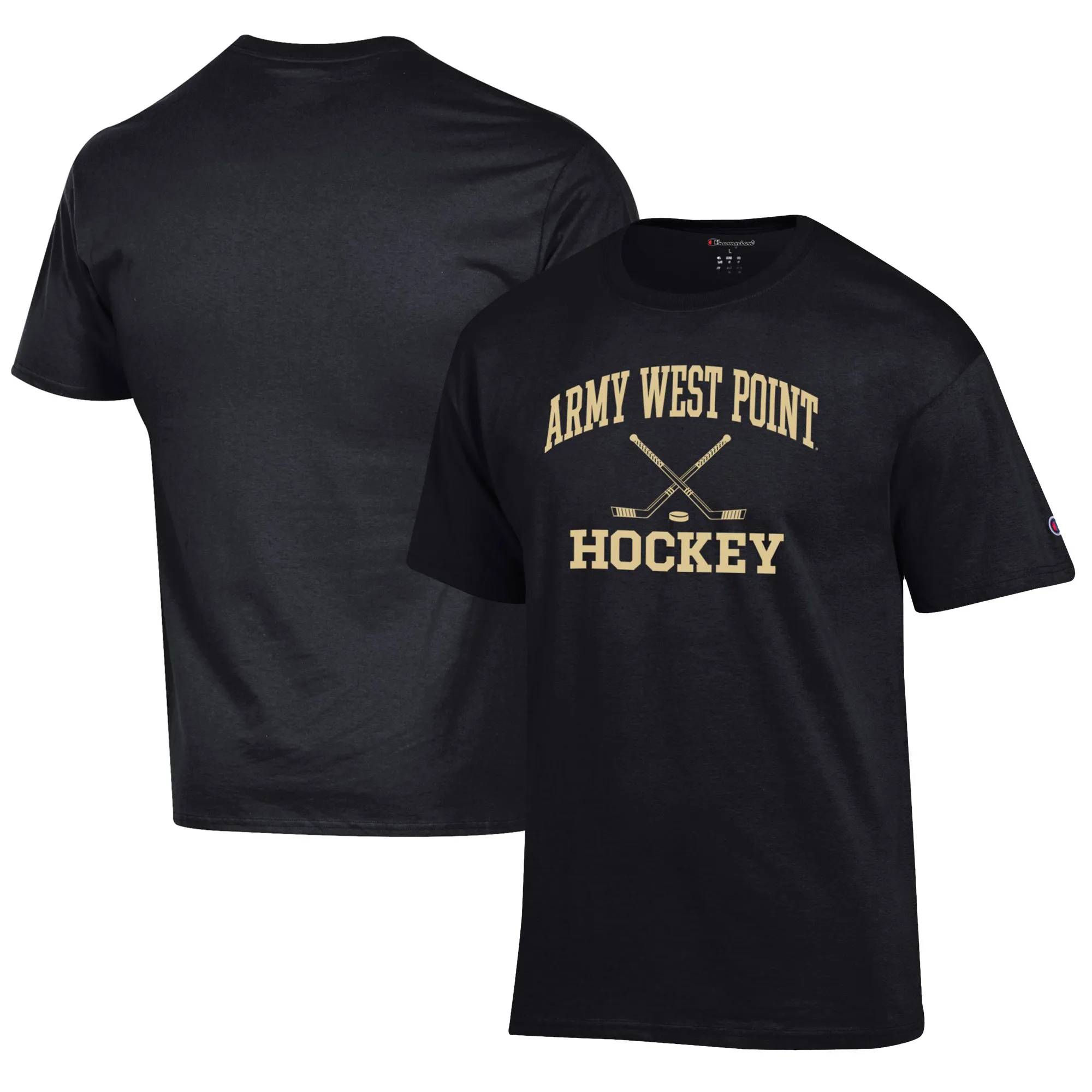 Champion Army Black Knights Black Hockey Icon T-Shirt