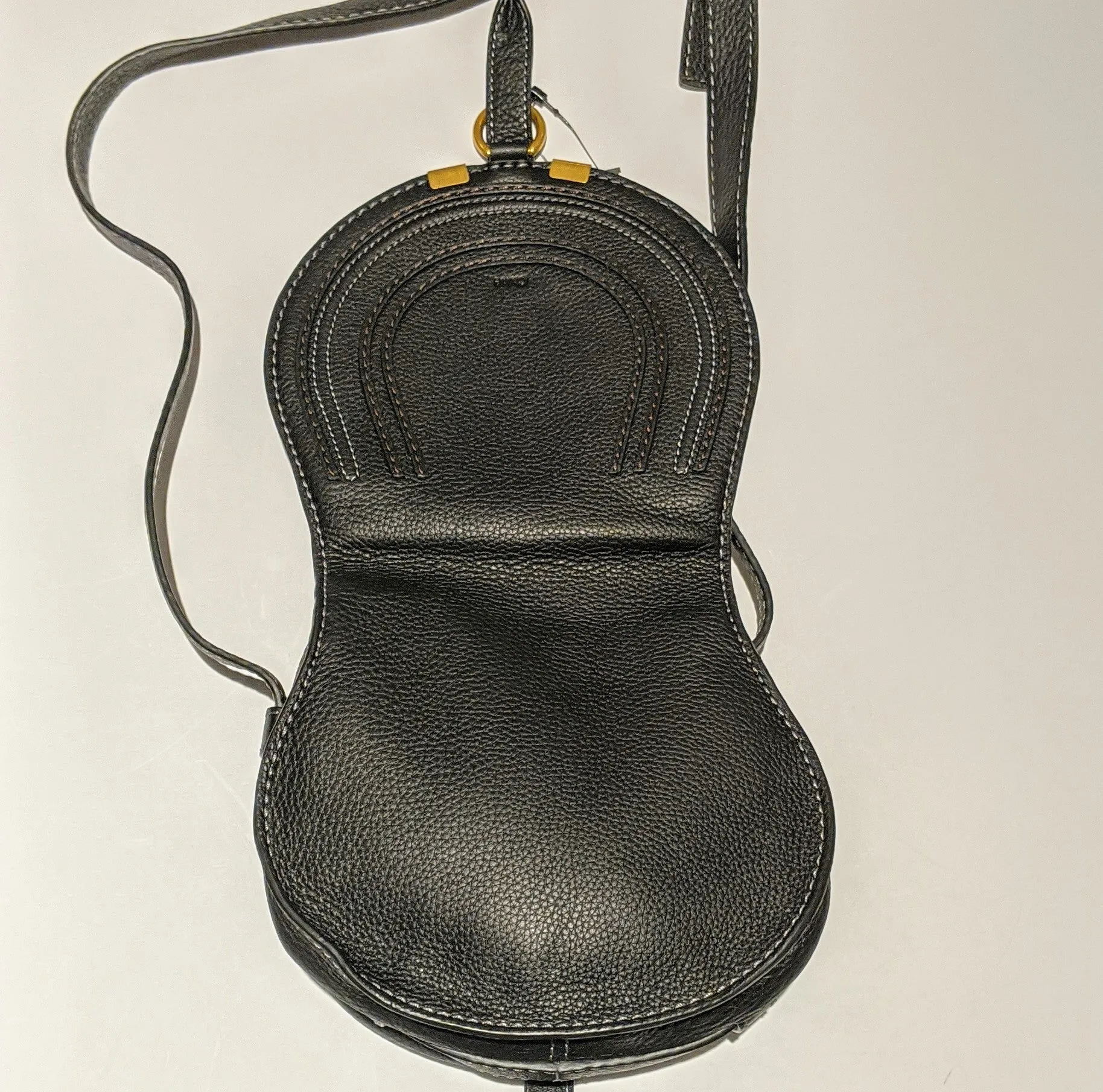 Chloé Marcie Small Black Leather Crossbody Bag new purse