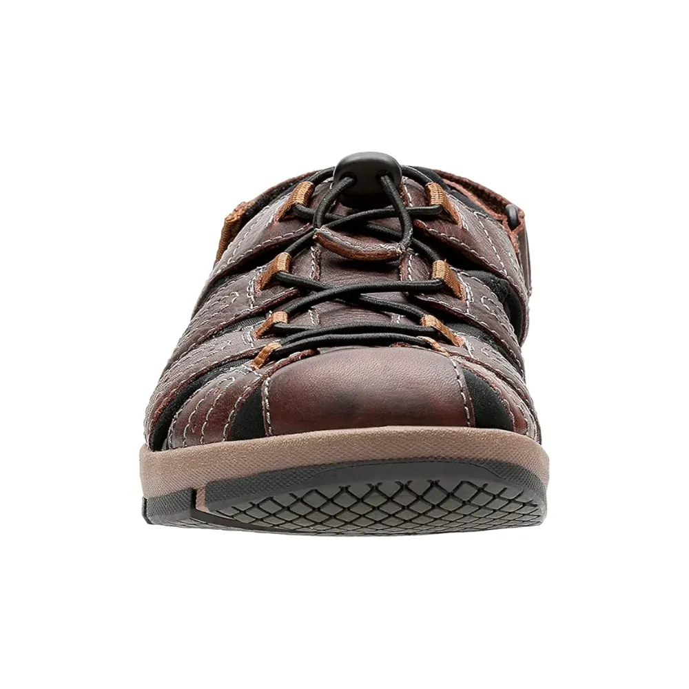 Clarks Brixby Cove Dark Brown Leather Sandal (Men's)