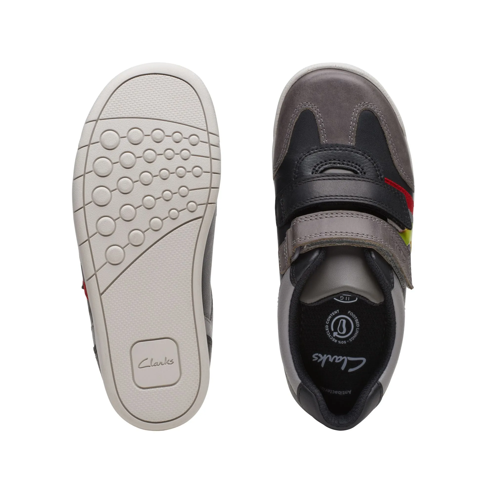 Clarks 'Den Stripe' Shoe - Black Combi