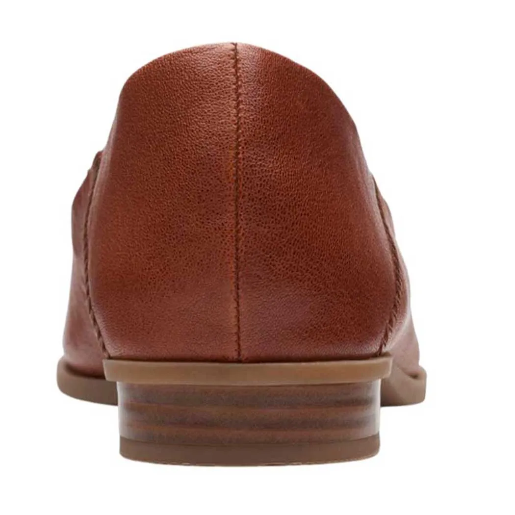 Clarks Sarafyna Freva Loafer Dark Tan Leather (Women's)