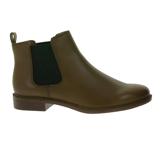 Clarks Taylor Shine botas Chelsea de mujer zapatos de piel atemporales 50534749 marrón claro