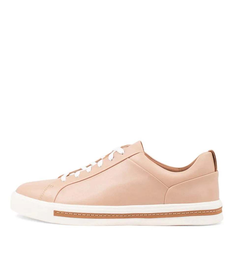 CLARKS Un Maui Lace Blush Leather Sneakers