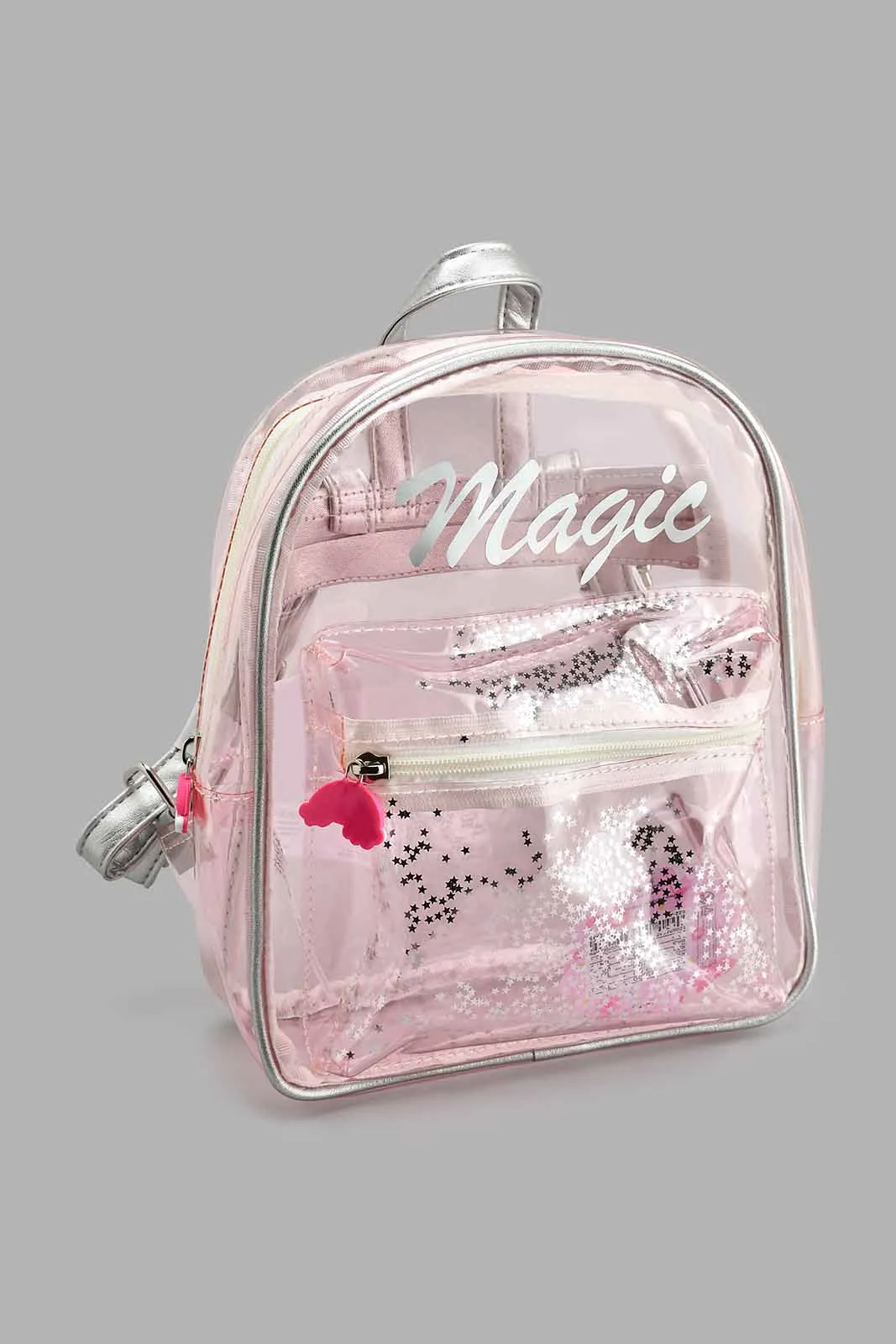 Clear Embellished Backpack