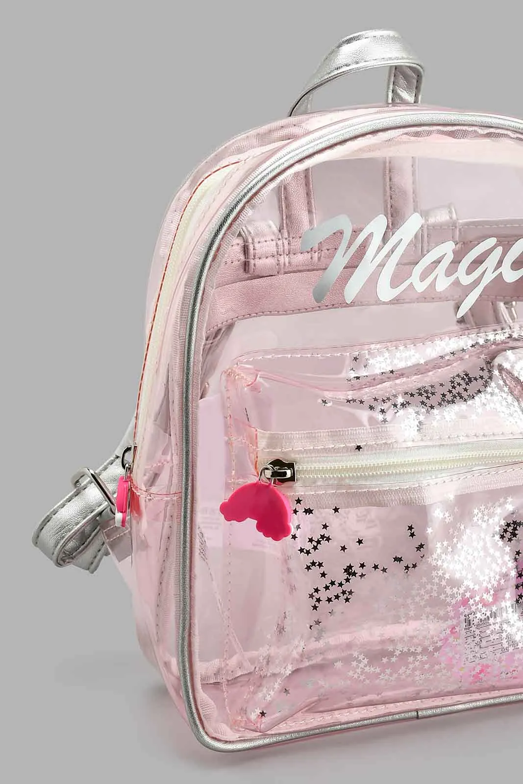 Clear Embellished Backpack