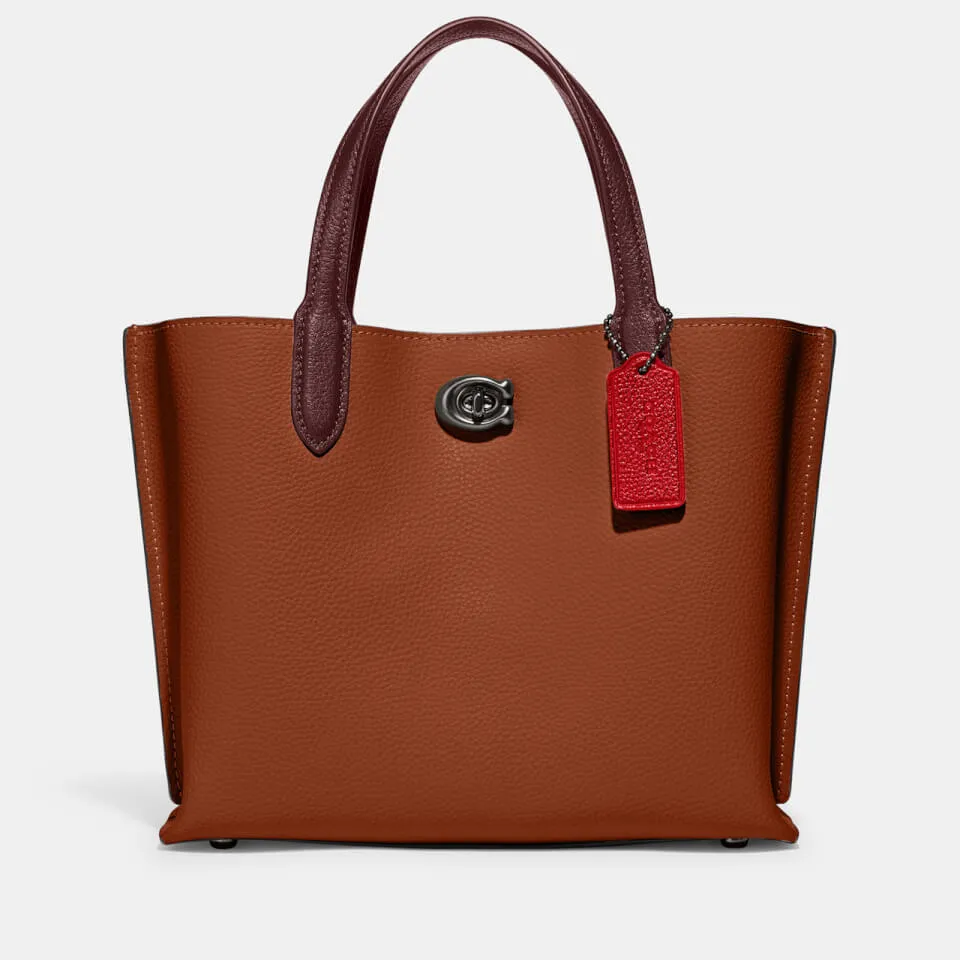 Coach Colorblock Willow 24 Leather Tote Bag | Coggles