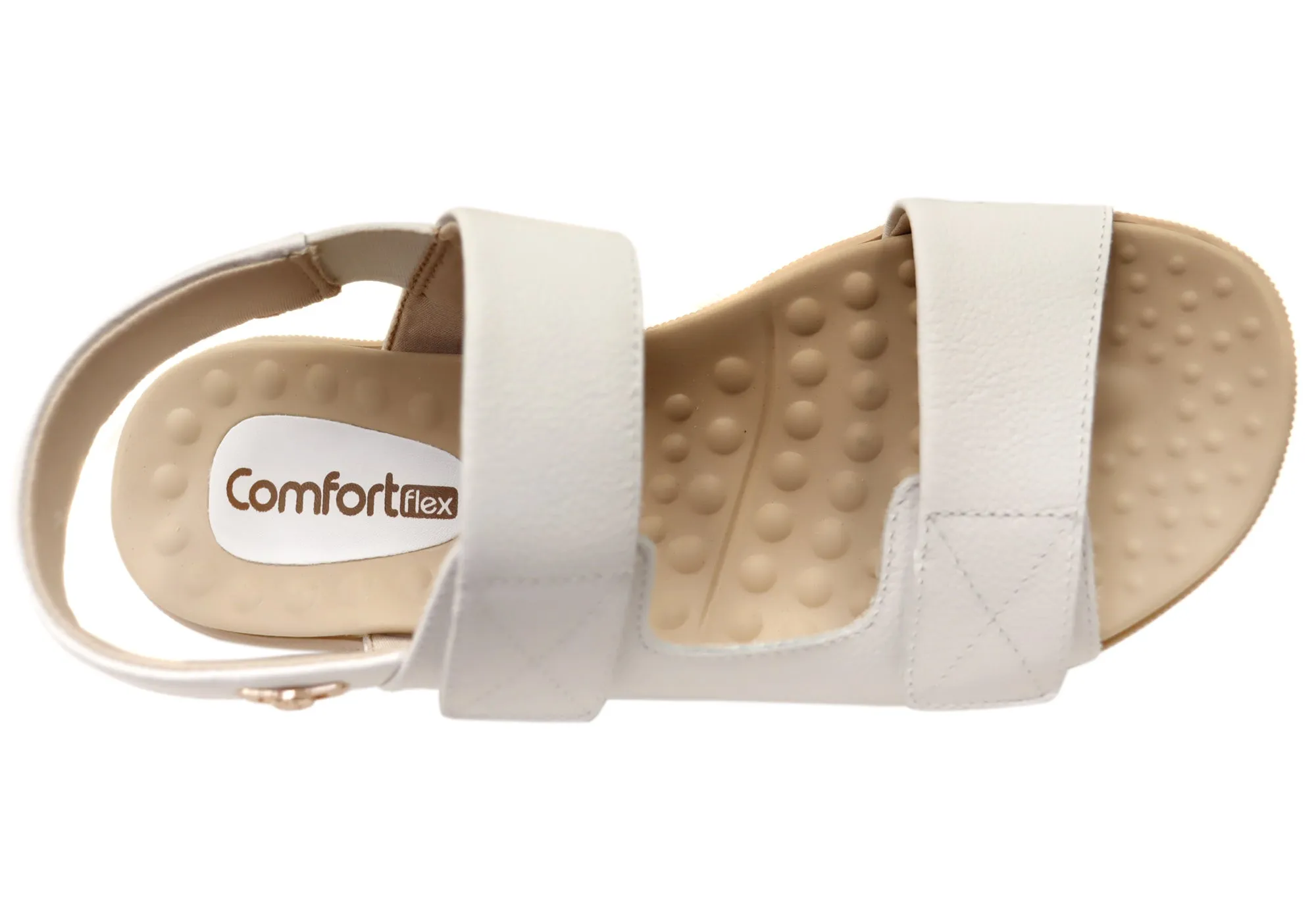 Comfortflex Penny Womens Leather Comfortable Sandals Made In Brazil