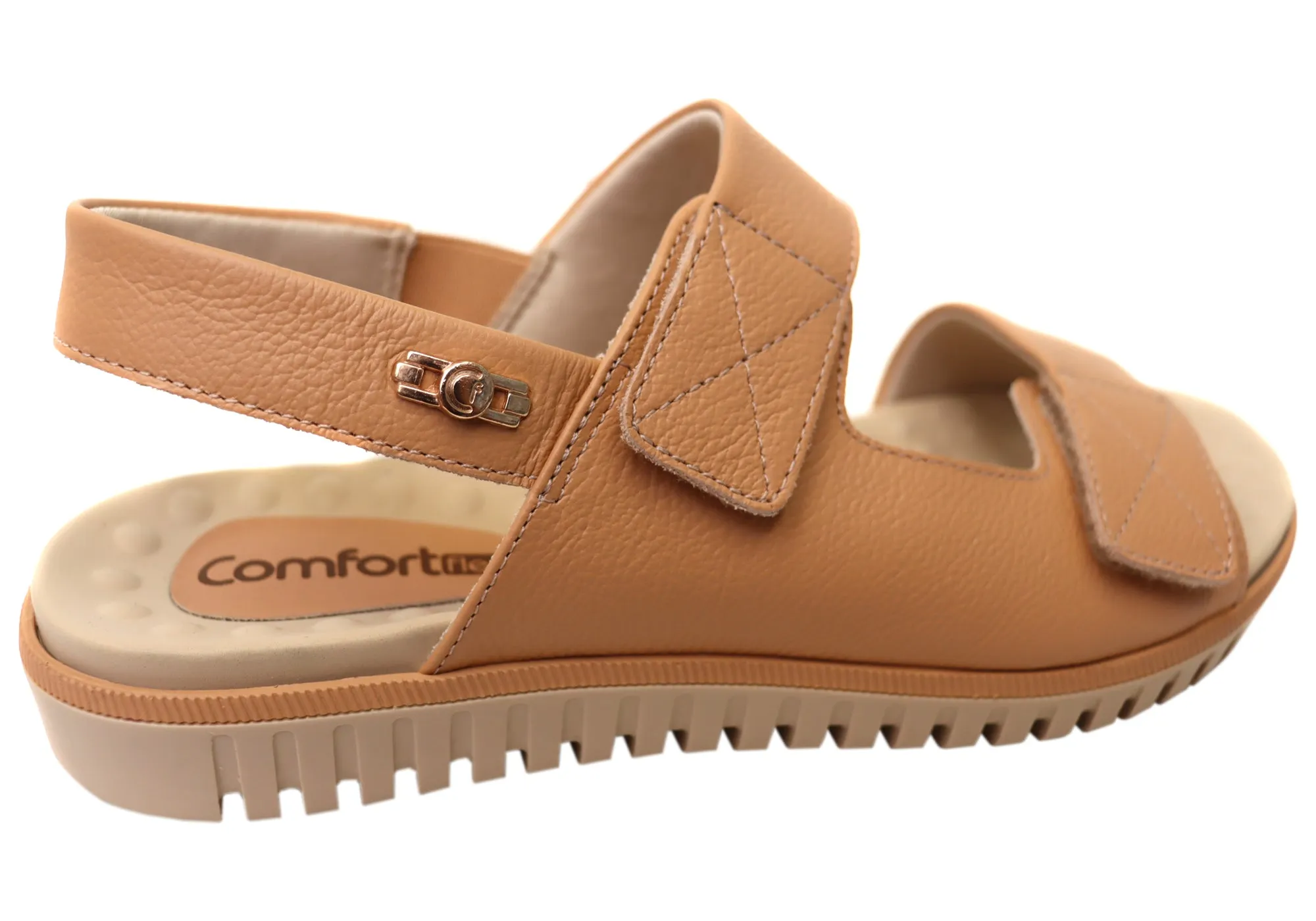 Comfortflex Penny Womens Leather Comfortable Sandals Made In Brazil