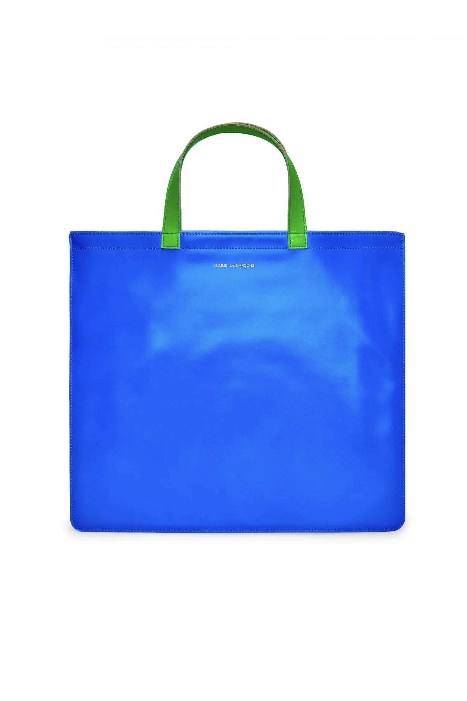 COMME des GARÇONS WALLET   SUPER FLUO TOTE BAG IN ORANGE/BLUE, W24