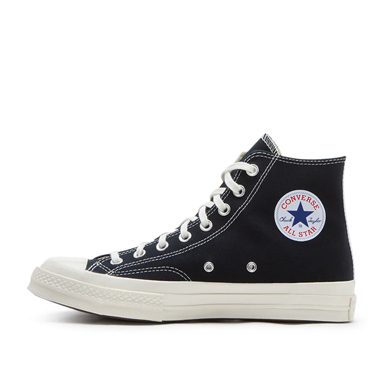 comme des garçons play x converse big heart  chuck taylor all star 70 high (black)