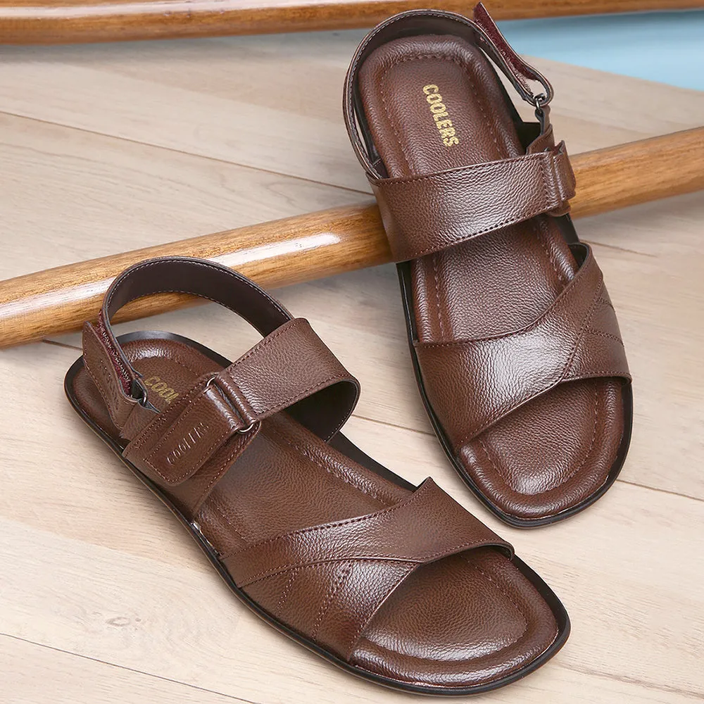 Coolers Formal Brown Sandals For Men LAF-202N By Liberty