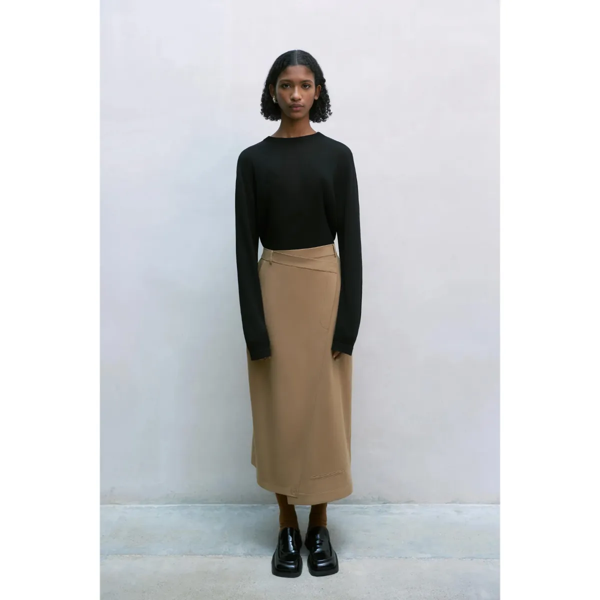 Cordera   Tailoring Skirt Camel