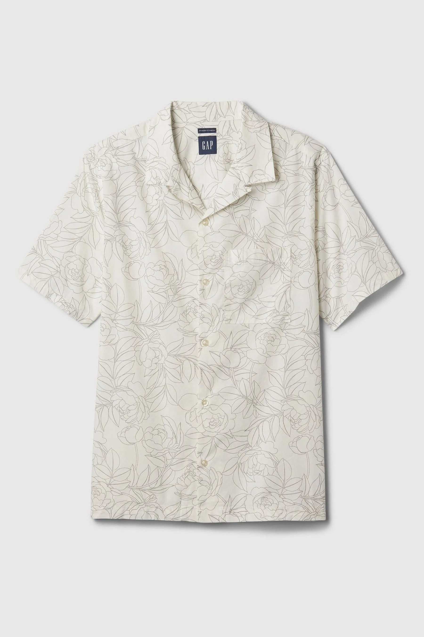 Cream All-Day Standard Fit Poplin Shirt