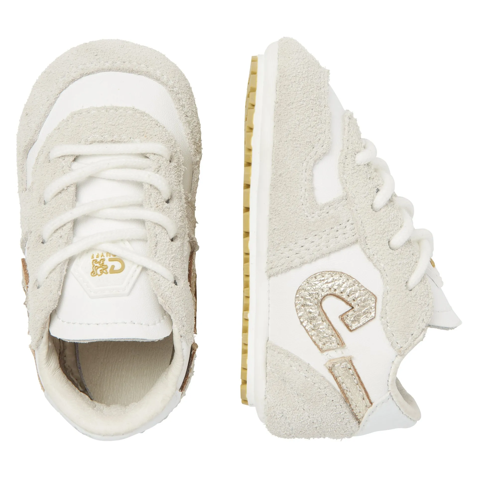 Cruyff - Faas Junior Baby Shoes - White/ Gold