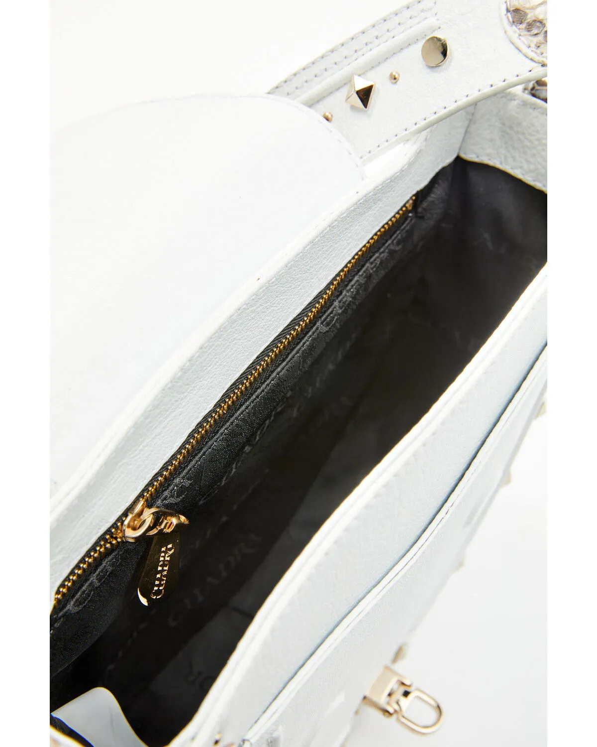 Cuadra Women's Exotic Python Studded Crossbody Bag