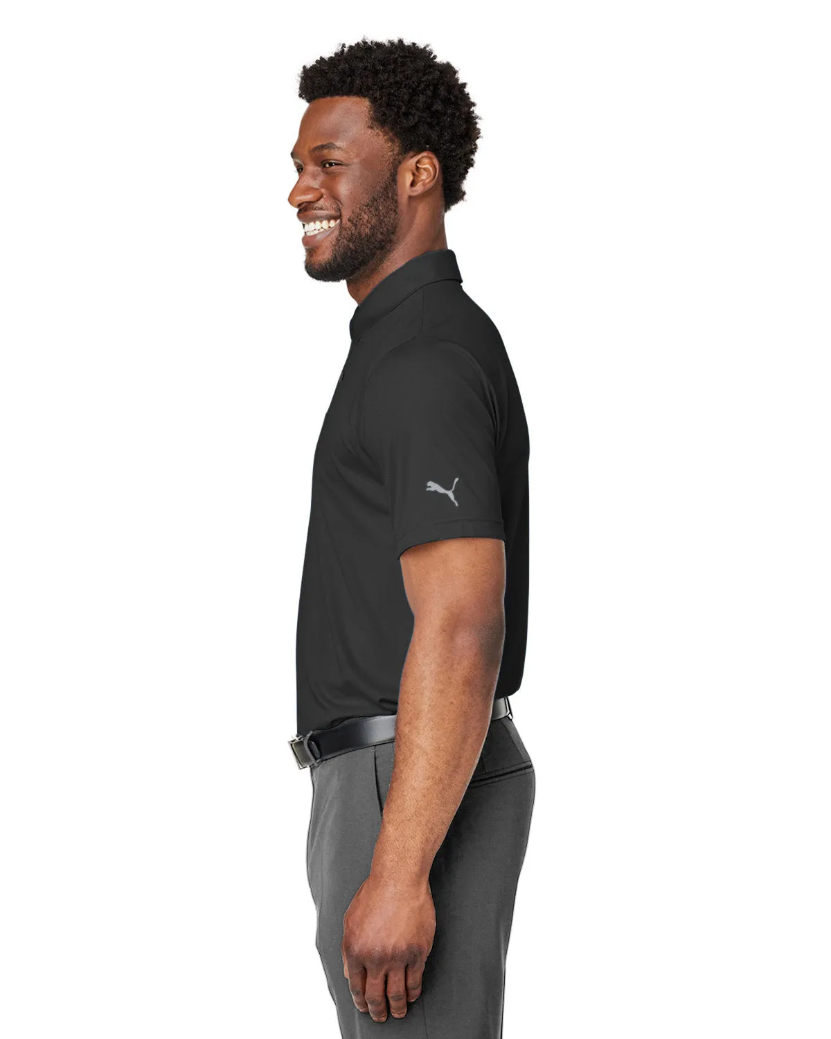 Custom Puma Men's Gamer Golf Polo, Puma Black
