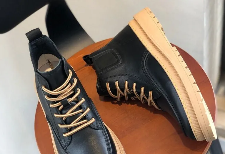 Daechi Gum Sole Lace Up Boots