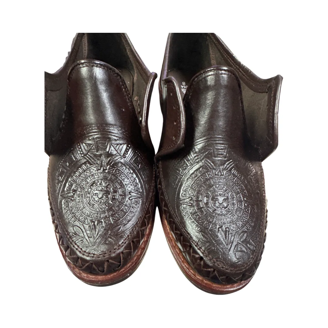 Dark Brown Leather Aztec Men’s shoes