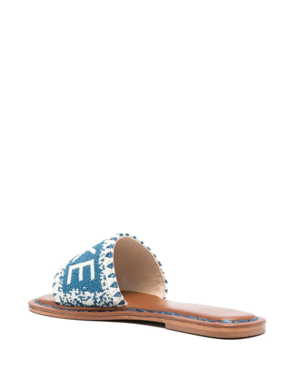 De Siena    De Siena Lake Como Beads Flat Sandals