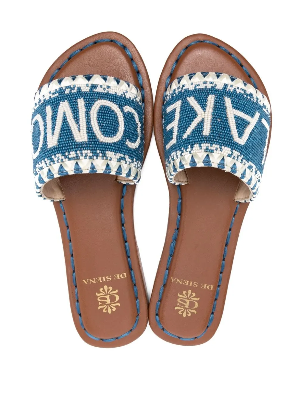 De Siena    De Siena Lake Como Beads Flat Sandals