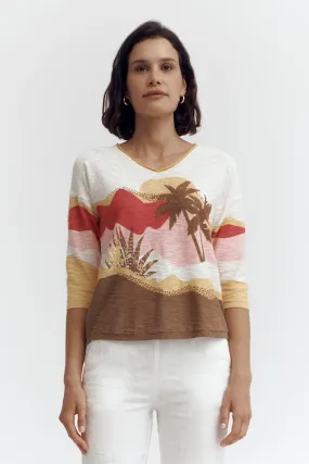 Devernois ANTILLES PALM TREE SWEATER