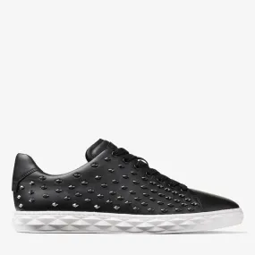 Diamond Light/M Black Nappa Low-Top Trainers with Studs