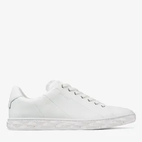 Diamond Light/M White Nappa Leather Low-Top Trainers with Flecked Sole