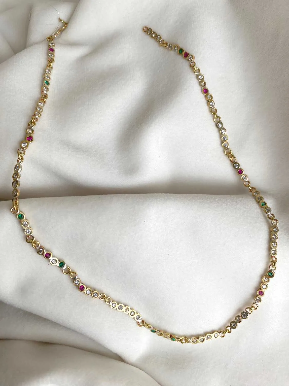 Disco Dot Tennis Necklace