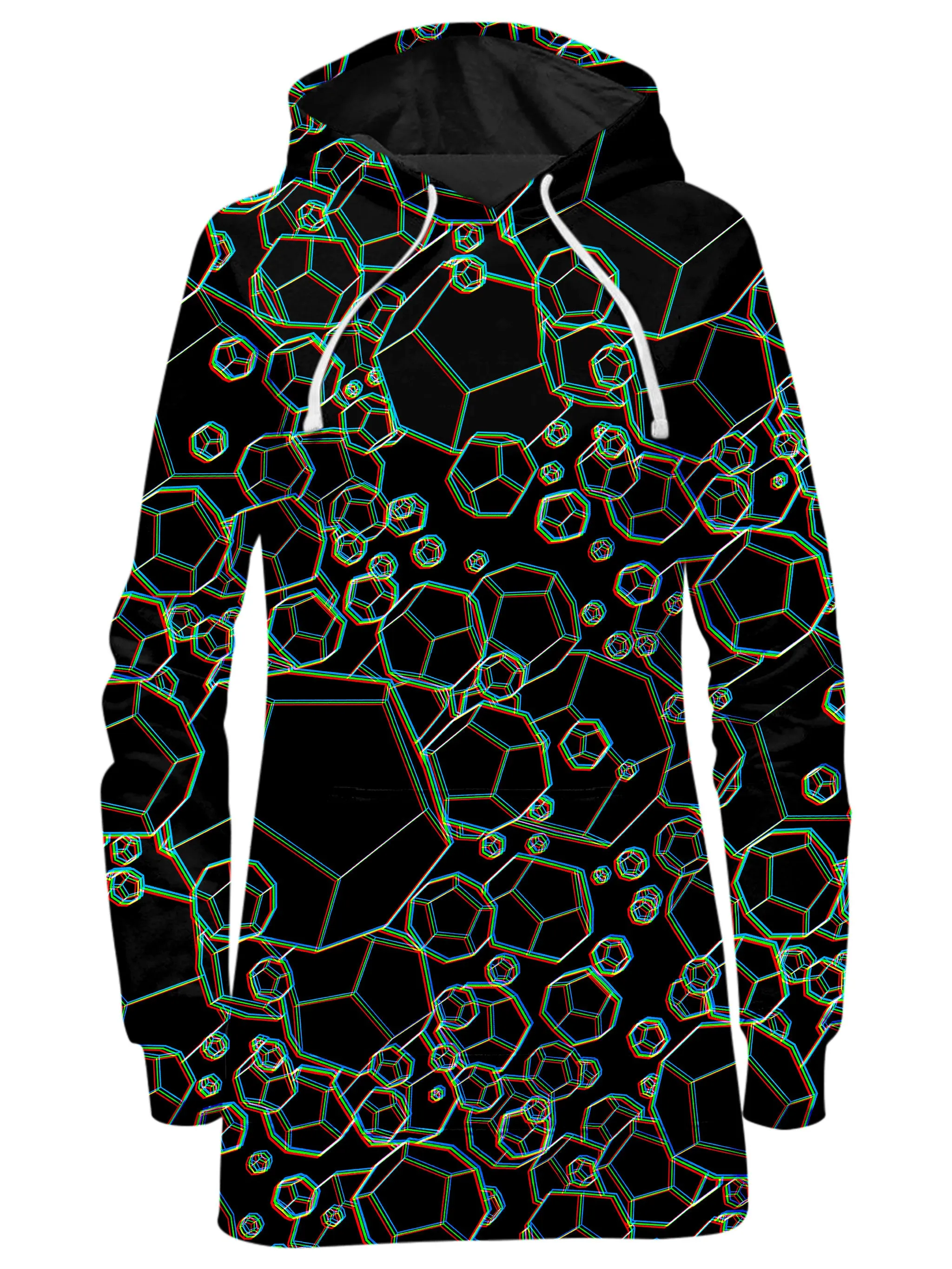 Dodecahedron Madness Glitch Hoodie Dress