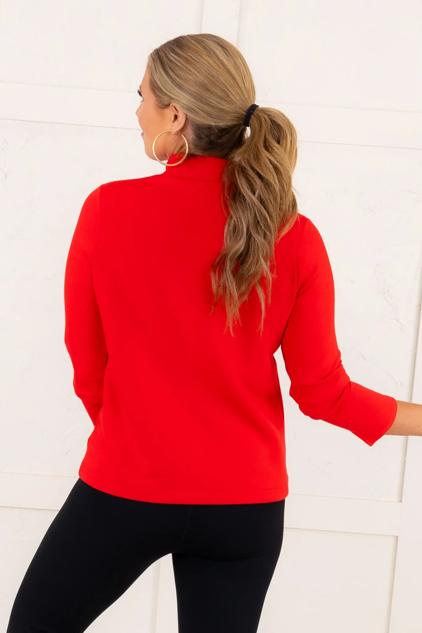 DOORBUSTER - Airessential Mock Pullover - Spanx Red